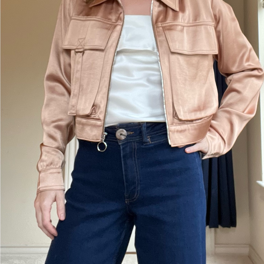 Satin Blush Jacket For Women